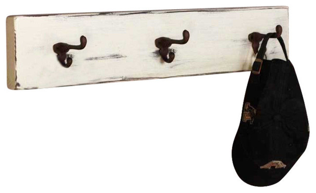 Rustic Entryway Coat Hooks, Barn Blue - Farmhouse - Wall Hooks - By 