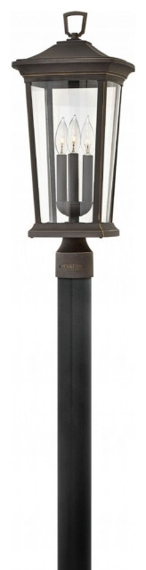 3 Light Large Outdoor Low Voltage Post Top or Pier Mount Lantern in Traditional