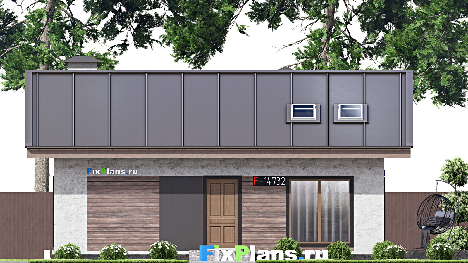 Проект одноэтажного дома 10х13м S100м2 F-14732
