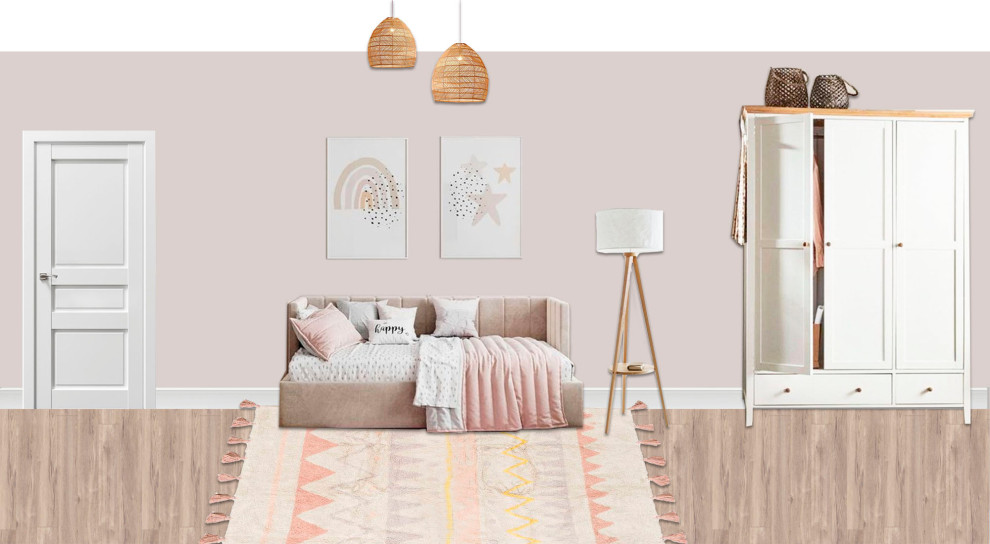 Эскизный проект (коллажи) детская для красивой малышки