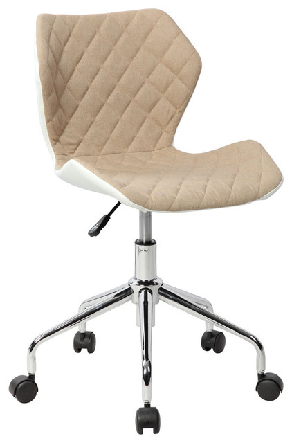 Techni Mobili Modern Height Adjutable Office Task Chair Beige Contemporary Office Chairs By Rta Products L Houzz