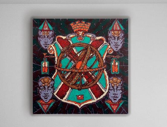 Contemporary wall art. Colorful original painting on canvas.