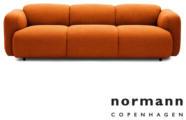 Normann Copenhagen Swell Sofa 3 Seater  Orange