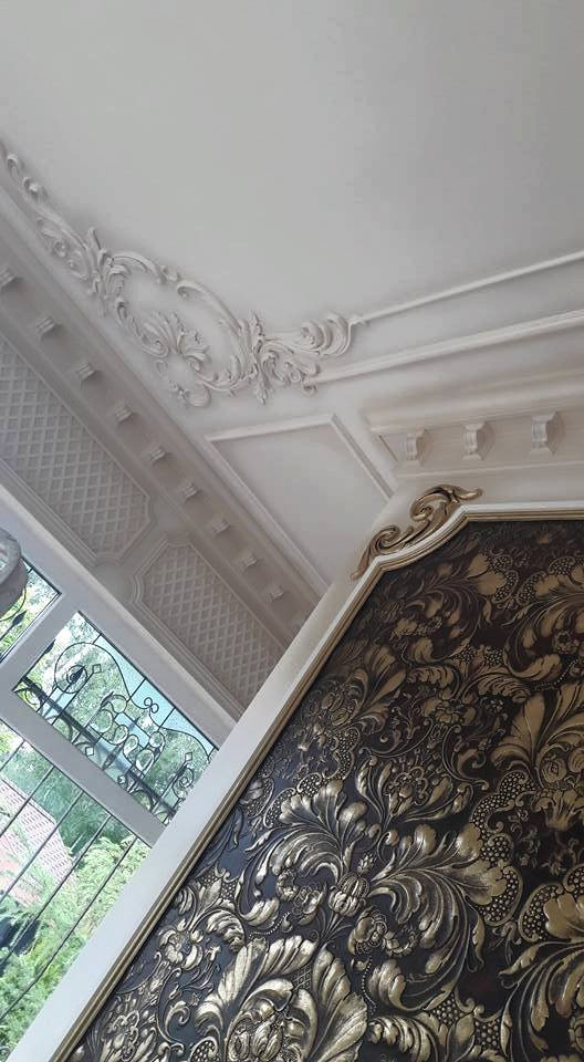 Декорирование гипсовых элементов интерьера