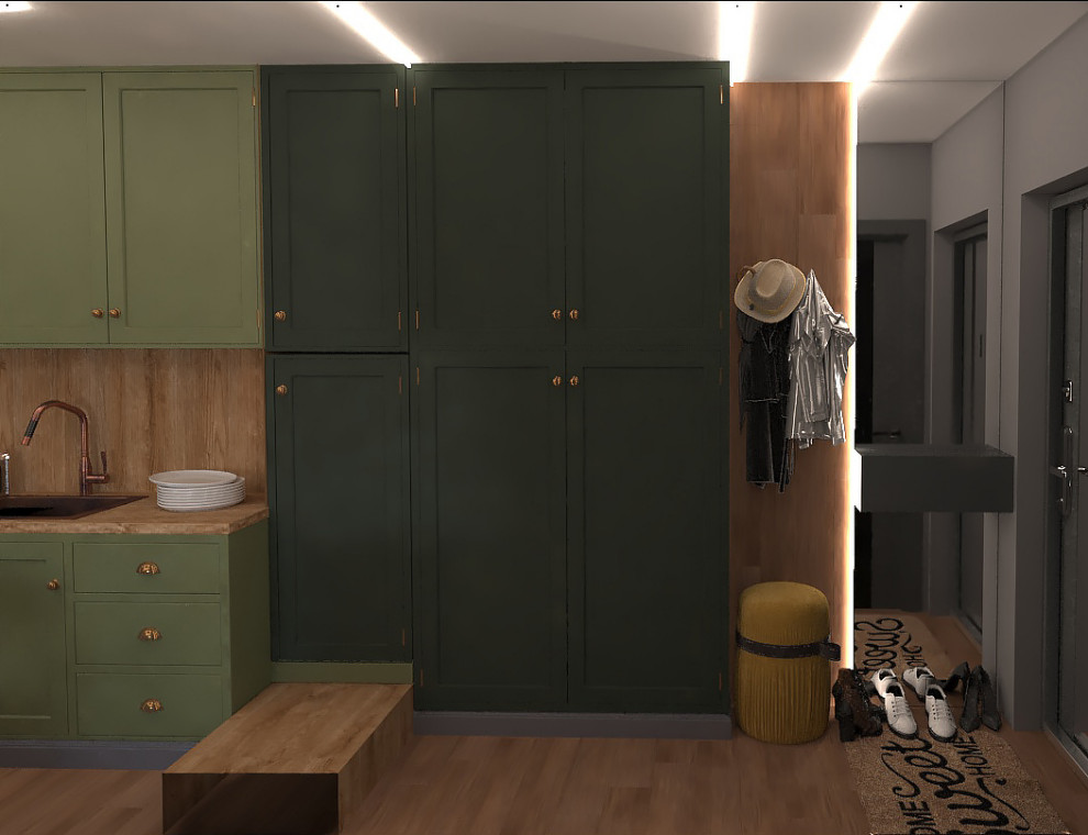 проходная кухня-студия