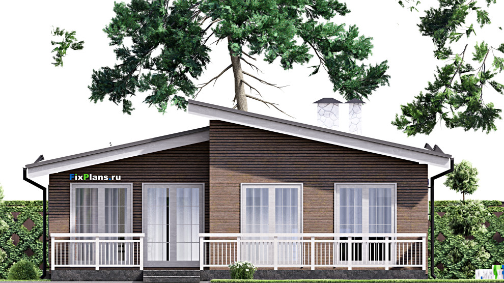 Проект одноэтажного дома 11х10м S92м2 F-15065