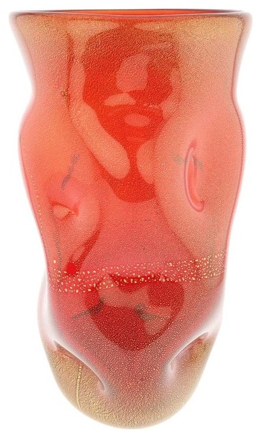 Vso Ovle32, Vse en verre de Murno fbriqué à l min, igue-mrine