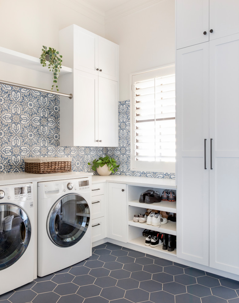 Inspiration for a traditional utility room in Austin.