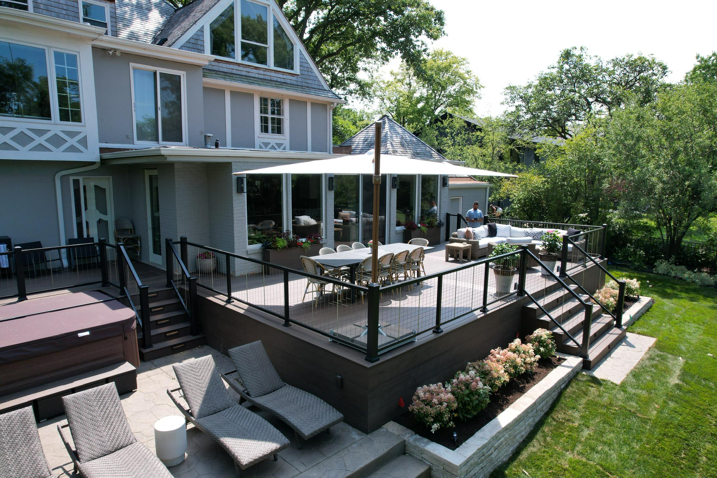 Highland Park yard deck.