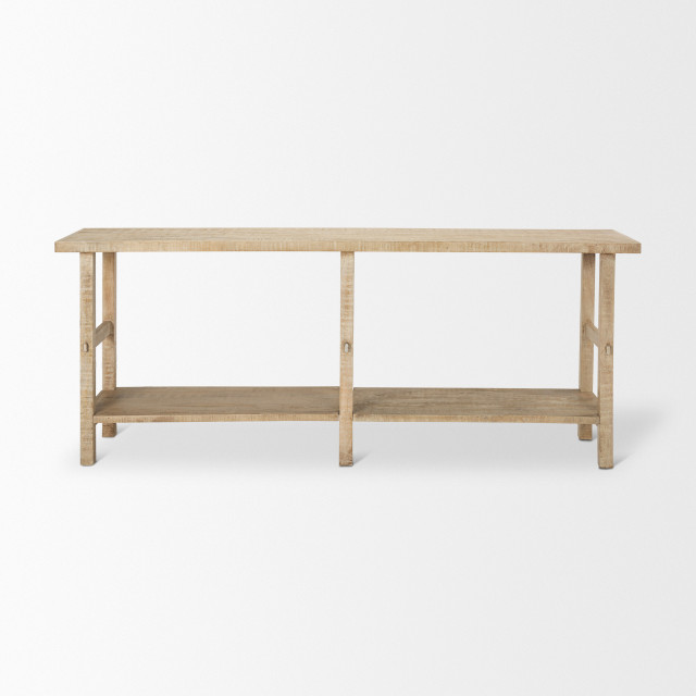 Rosie Large Blonde Wood Console Table - Farmhouse - Console Tables - by ...