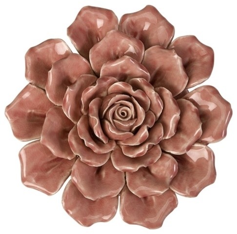 Isabella Medium Ceramic Wall Decor Rose