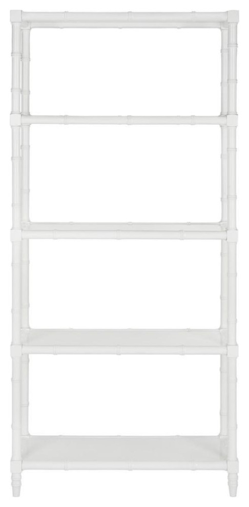Shem Coastal 4 Tier Etagere/ Bookcase White