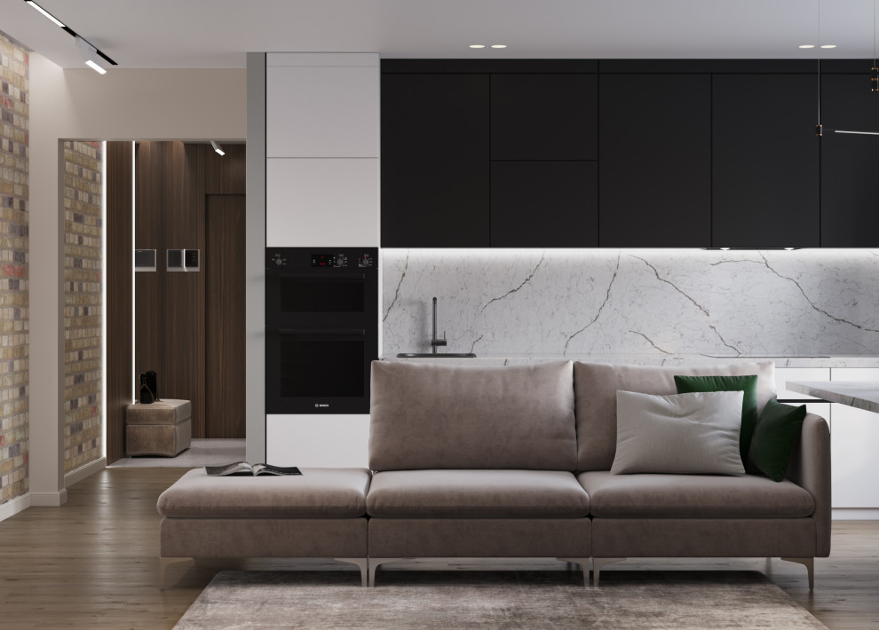 проект "Сдержанный комби на 87м2"