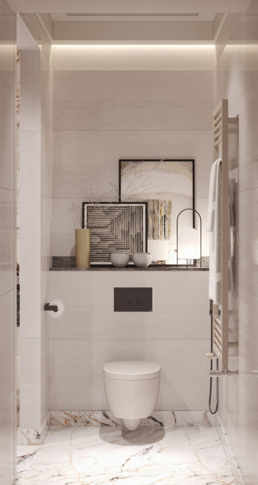 Монохромный интерьер с яркими акцентами