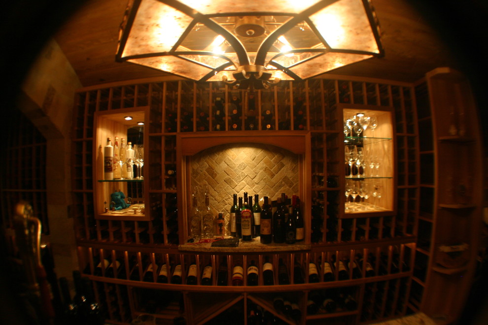 This is an example of a traditional wine cellar in Tampa.