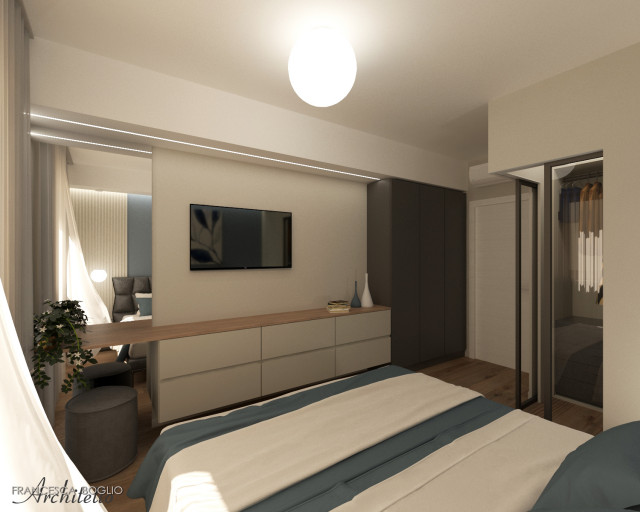 Camera contemporaneo-dormitorio