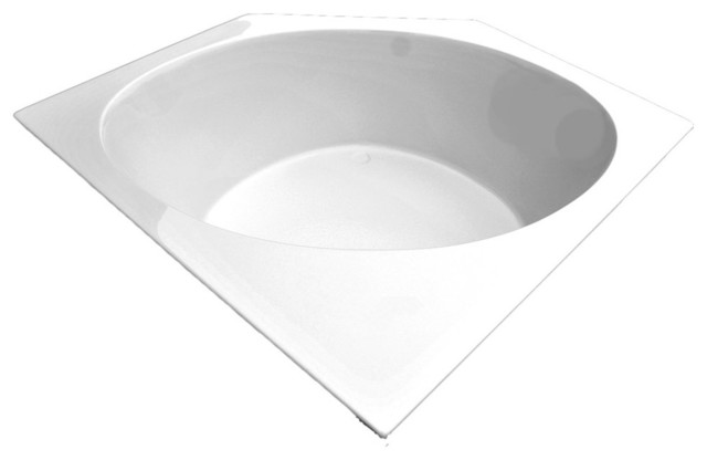 American Acrylic And Injection Corner Air Jet Tub White