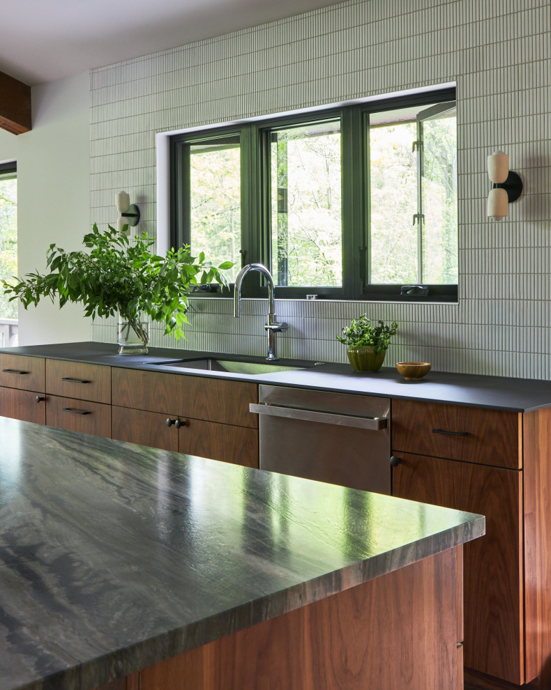 A Mid-Century Home on The Preserve - Midcentury - Kitchen - Chicago ...