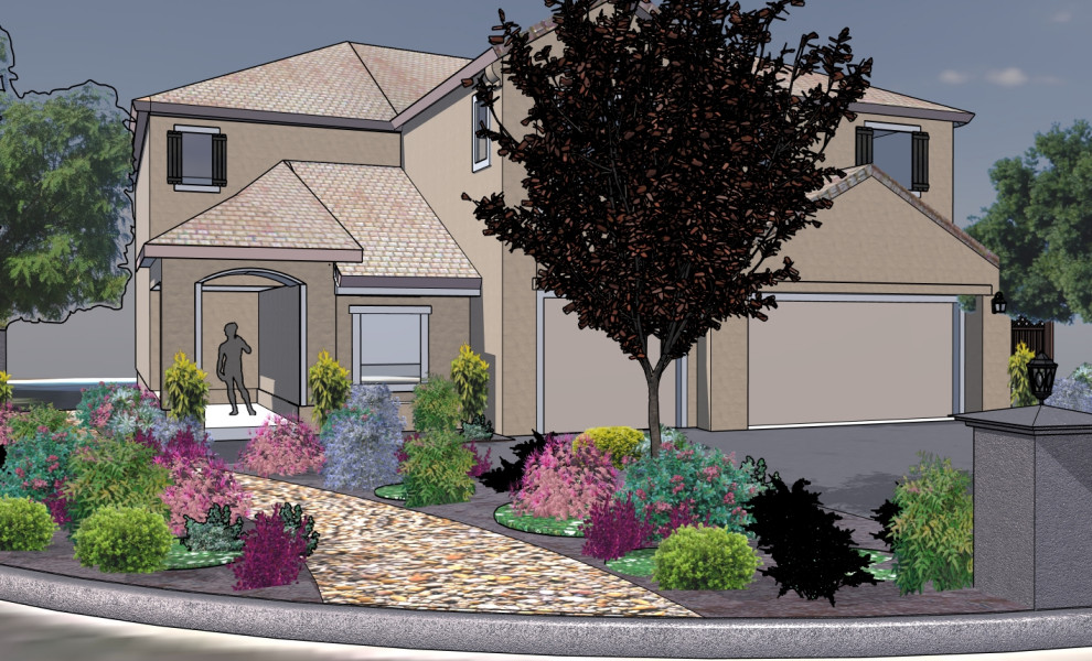 Alternate Front Yard Design for a Silicon Valley Residence