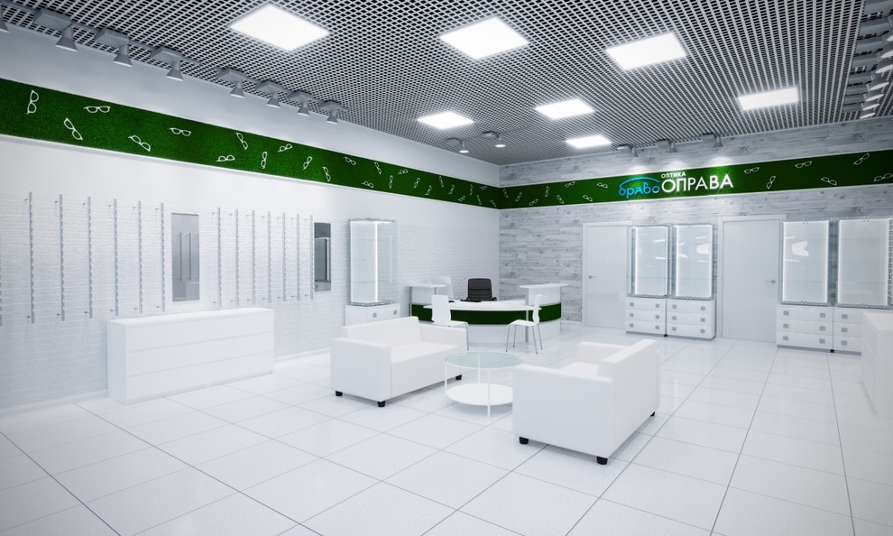 Дизайн интерьера салона оптики