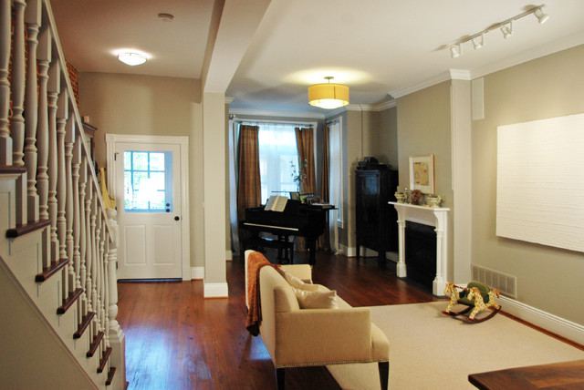 downtown row house - traditional - living room - dc metro -