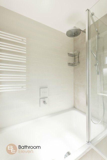 Serene bathroom installed in an extension. contemporary-bathroom