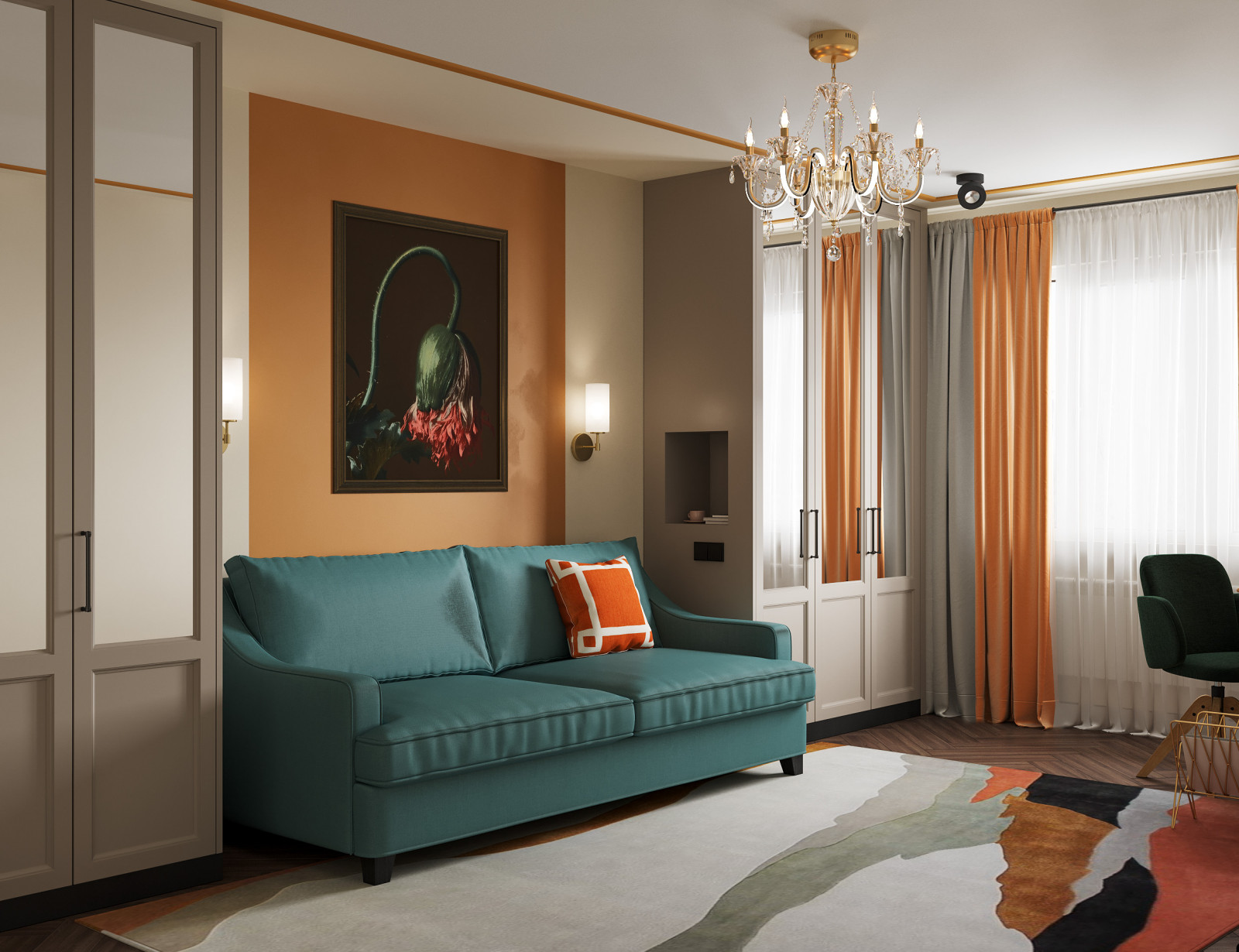 Дизайн квартиры в колористике фламандский картин