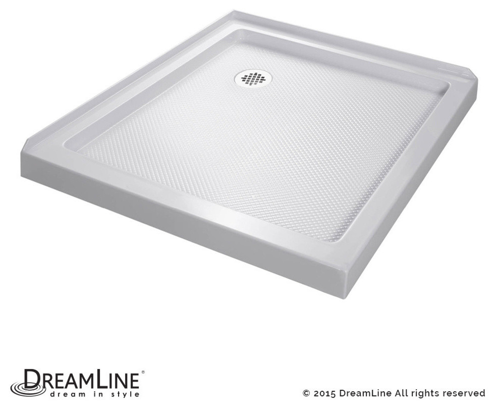 DreamLine DLT103 Slimline Double Threshold Shower Base, 36