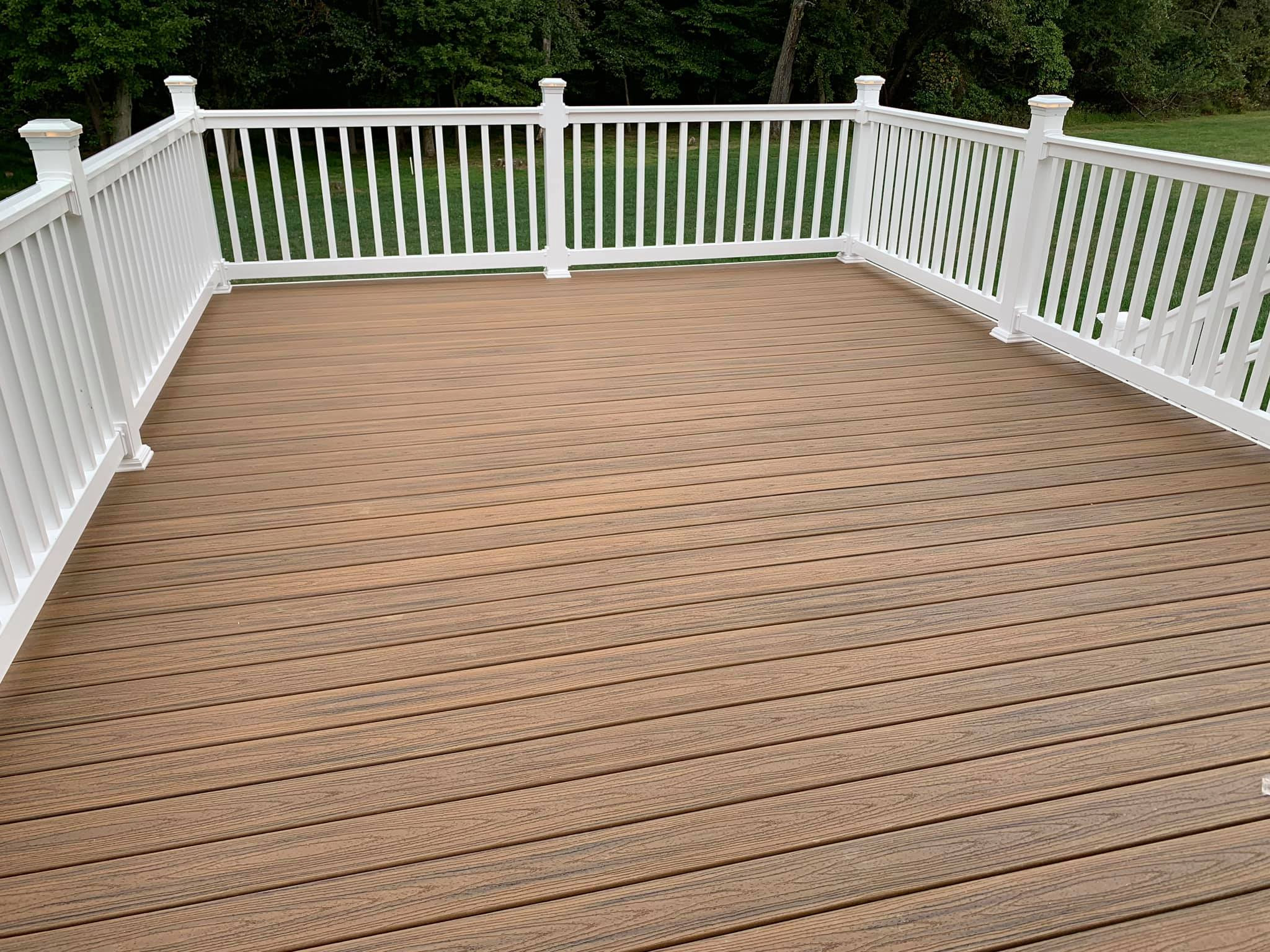 White Railing Lifted Deck