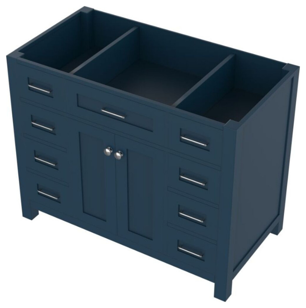 Norwalk 42" Vanity Blue With No Top Transitional Bathroom Vanities