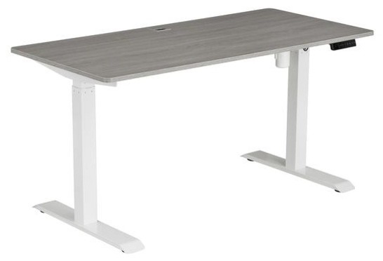 Techni Mobili Automatic Sit To Stand Desk Gray Contemporary