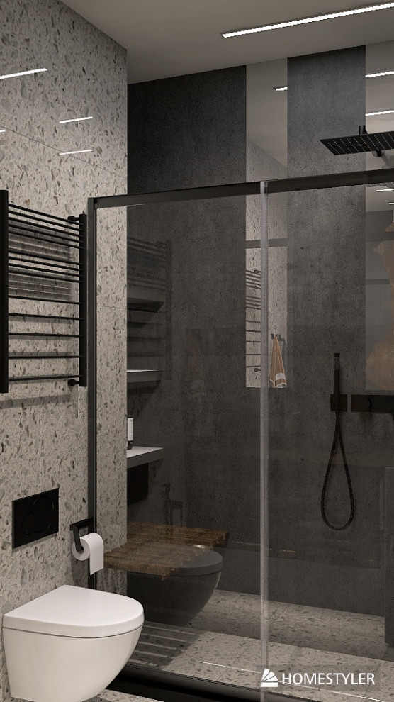 Однокомнатная квартира в стиле Industrial для режиссера с большим псом