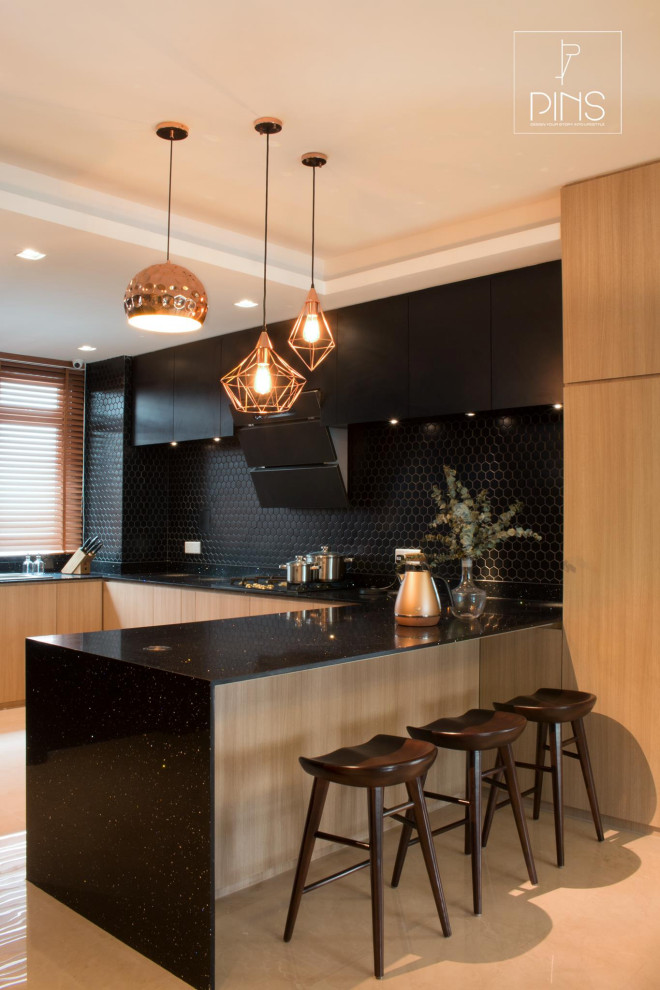 Design ideas for a contemporary kitchen in Melbourne.