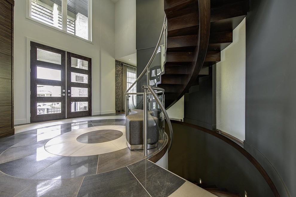 Design ideas for a contemporary entryway in Other.