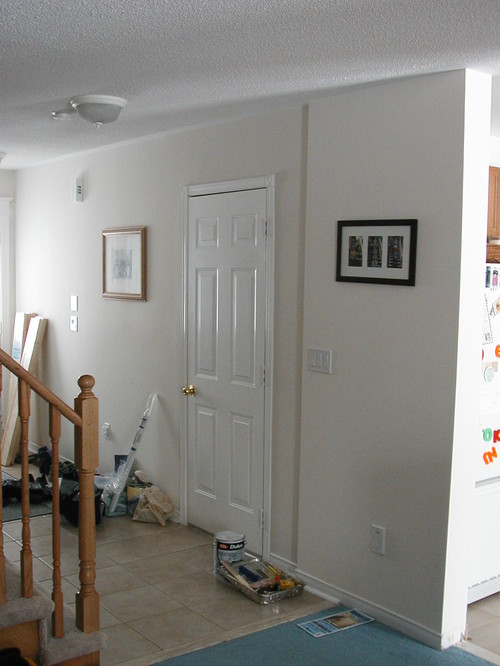 Hallway Trim Upgrade Before & After