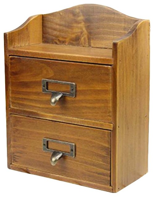 Small Lovely Natural Wood Storage Chests Desktop Container Storage