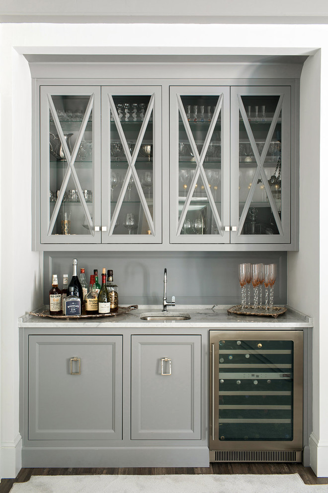 Inspiration for a transitional home bar in Atlanta.