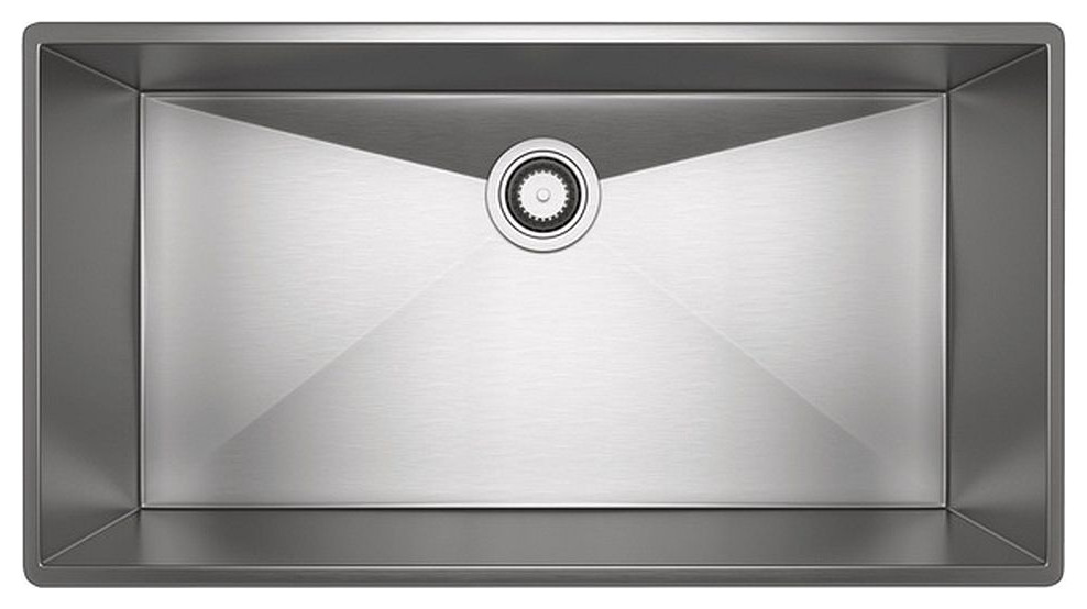 Rohl Forze Stainless Steel Undermount Kitchen Sink, Brushed Stainless