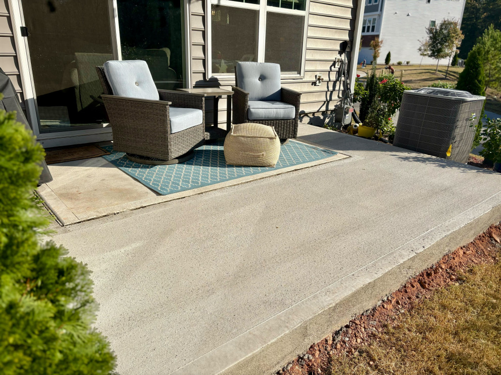 Brushed Finish Concrete Patio