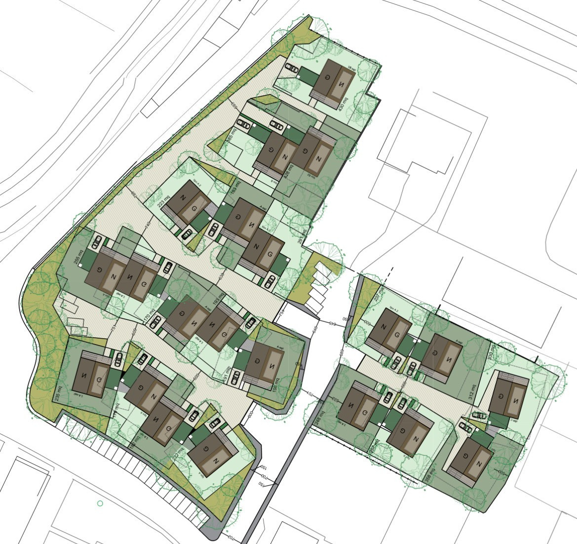 Quartiere residenziale - Fase di studio preliminare