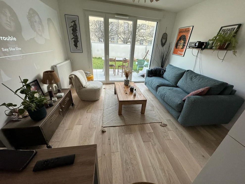 Pose parquet collé