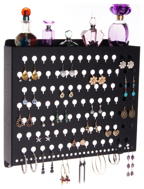 Hanging Earring Holder Hanging Wall Mount Jewelry Organizer Tray