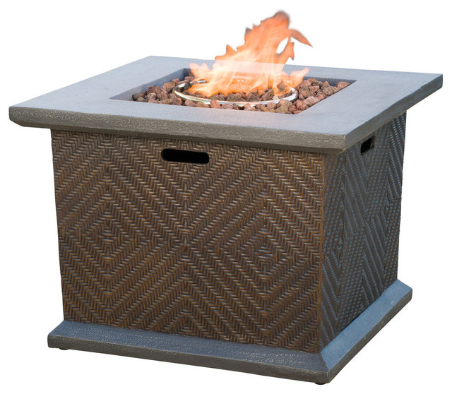 Gdf Studio Clark Outdoor 32 Square Liquid Propane Fire Pit With