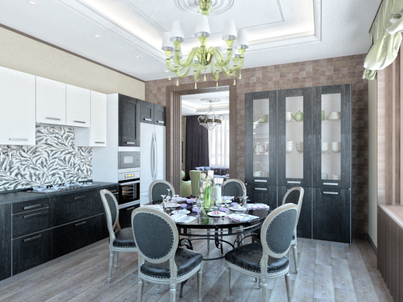 Проект загородного дома в стиле фьюжн.