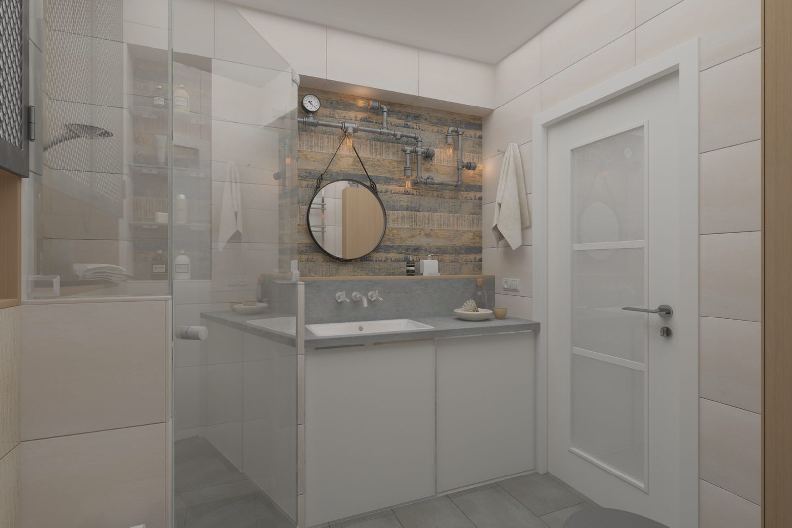 Ванная комната в стиле лофт