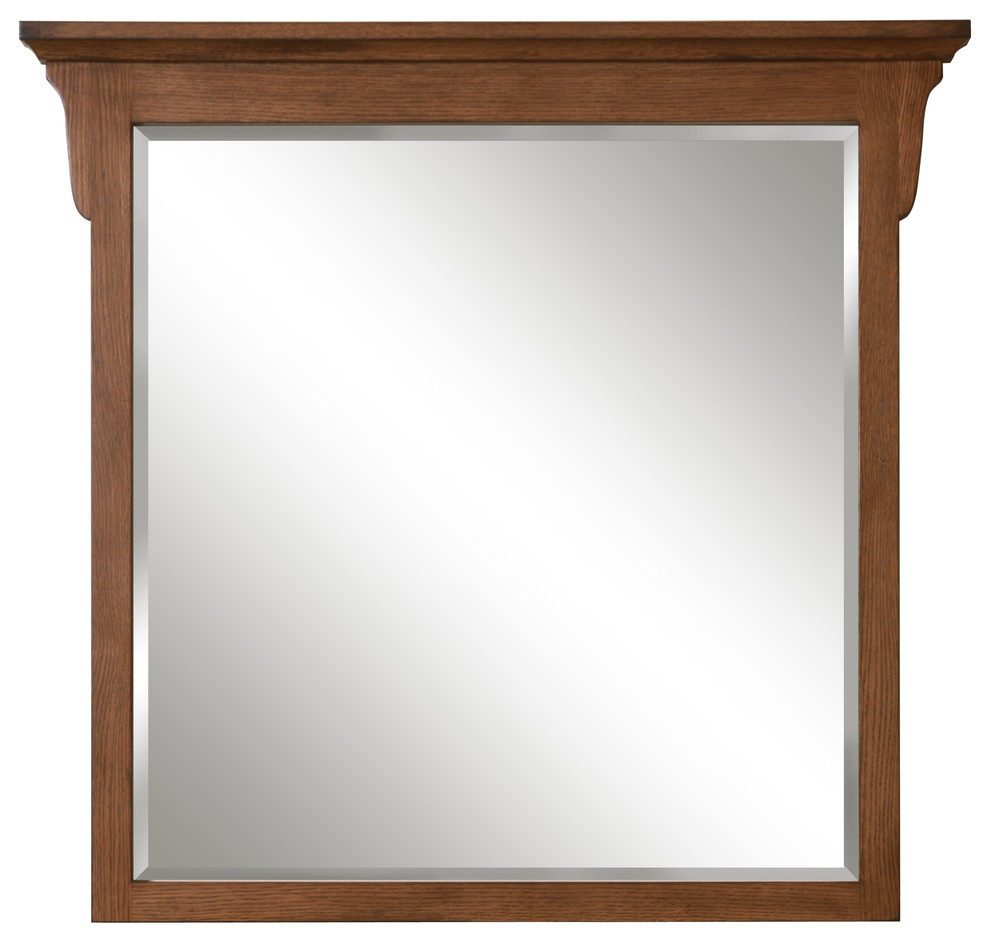 framed beveled mirror