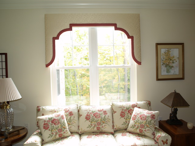 Upholstered Cornices Traditional Living Room Cleveland By