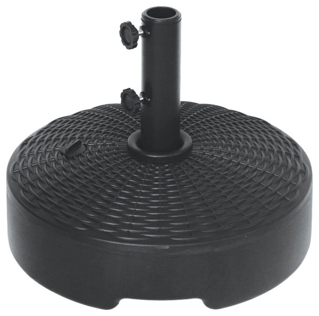 Greemotion Fab 17.75" Black Plastic Fillable Free Standing Umbrella