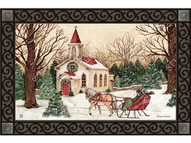 Religious Christmas Matmates Decorative Doormat Contemporary