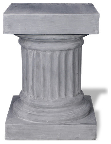 Doric Column, Lead Gray, 17x17x24